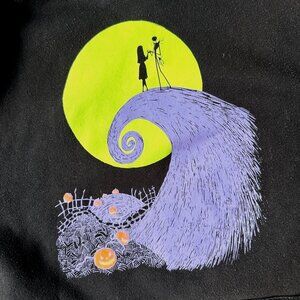 Vintage Disney Nightmare Before Christmas Hoodie Medium Jack Sally Spira…